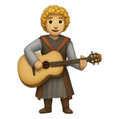 Musician medieval sticker
