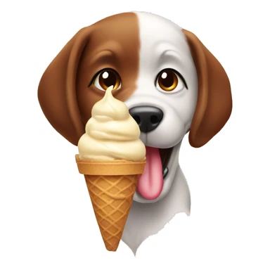 Dog eat ICE cream  sticker