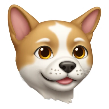 perro blanquito como un gato sticker