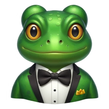 frog wearing bowtie sticker