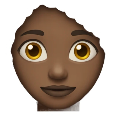 black skin mouth close brown snake hair sticker