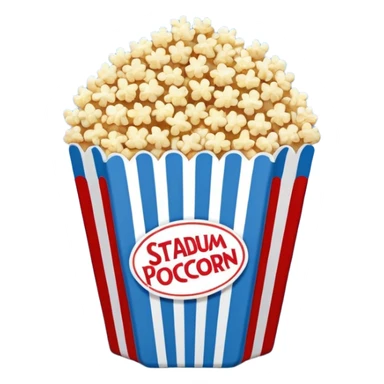 stadium popcorn in blue (#00A3E0) and red (#F9423A) sticker