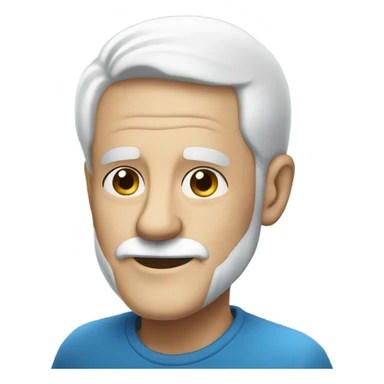 smiling old man with beard and blue eyes sticker