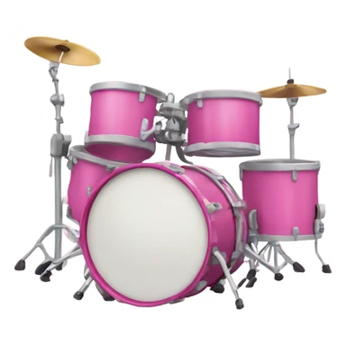 pink drum set  sticker