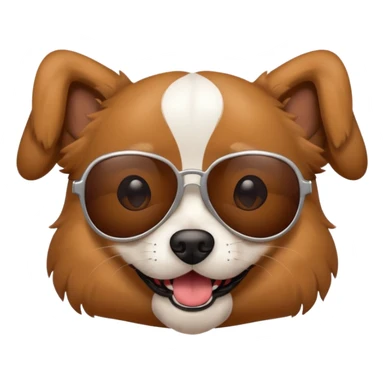 Dog wearing sunglasses  sticker