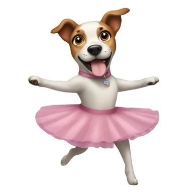 Dog doing ballet sticker