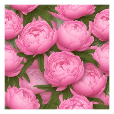 Bouquet of pink peonies  sticker