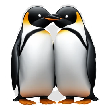 2 penguins in love sticker
