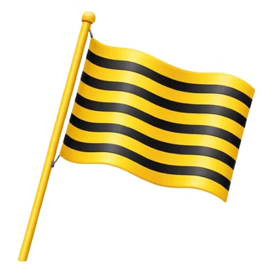 Create 2 yellow lined and 1 black lined flag emoji and put black line between yellow lines sticker
