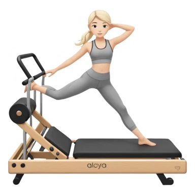 pilates reformer girl with alo clothes  sticker