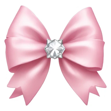 light pink bow with diamonds sticker