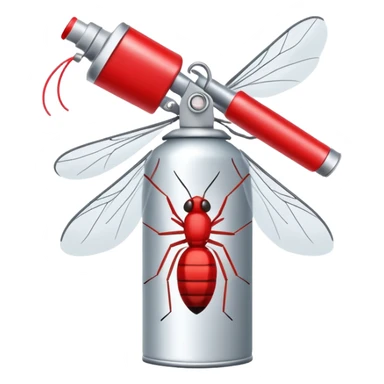 Anti-mosquito spray can with a mosquito crossed out sticker