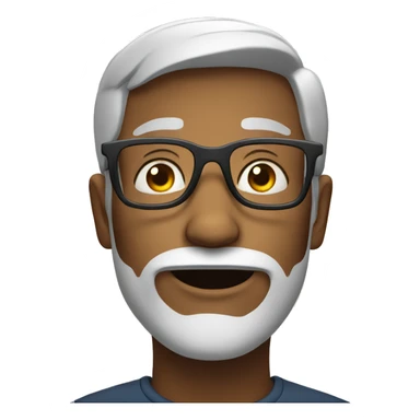 Looking up with glasses sticker