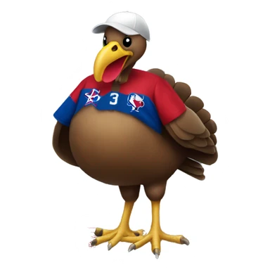 Turkey with texas rangers jersey sticker