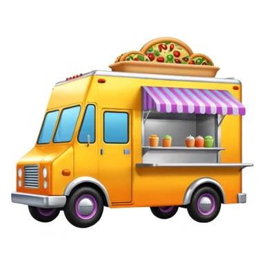 generate me a 3D food truck sticker