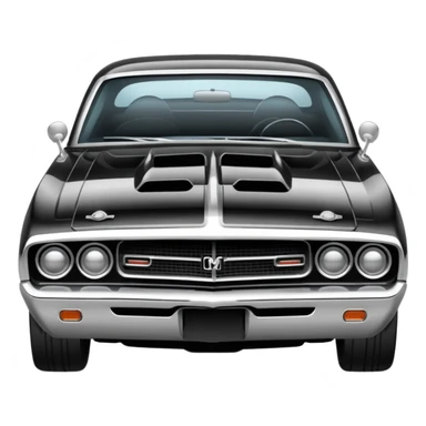 Black and white old school muscle car  sticker