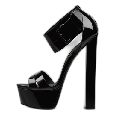 Ysl TRIBUTE PLATFORM SANDAL black PATENT LEATHER sticker