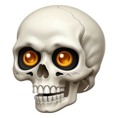 Skeleton face  surprise head blowing sticker