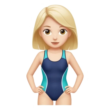 White girl wearing swimsuit  sticker