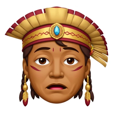 An fsu emoji with an fsu fan crying/depressed so a Seminole make it chief Osceola with Garnett and gold included sticker