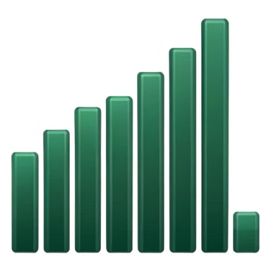dark green growth graph sticker