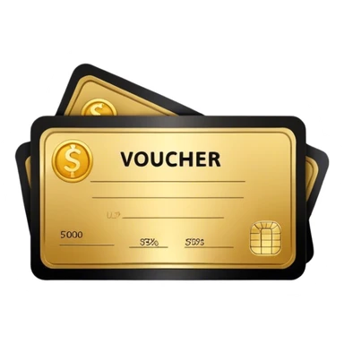 feedback/voucher like a note make it black and gold sticker