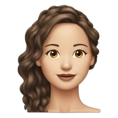 brunette Jennifer Lawrence sticker