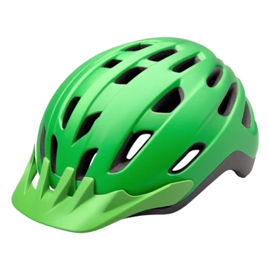 A greenbicycle helmet sticker