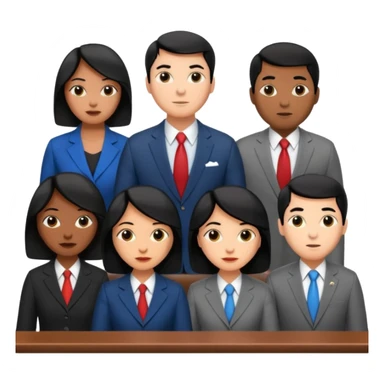 congressional meeting of people with black hair sticker