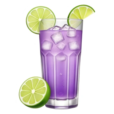 Cocktail light purple with high glass sticker