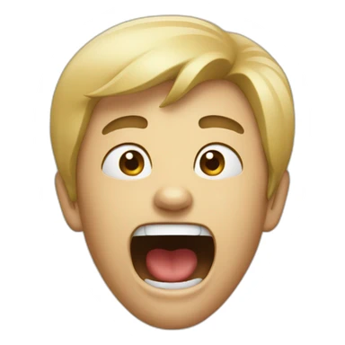 Person screaming sticker