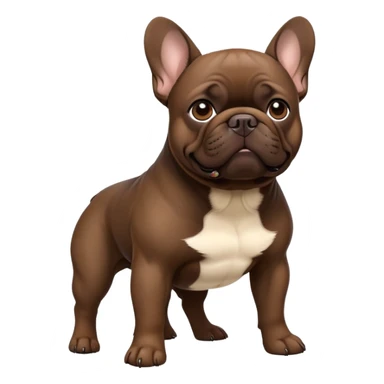 dark brown french bulldog with labrador sticker