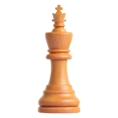 rook chess piece, wooden texture, polished, realistic, 3D emoji style, no text sticker