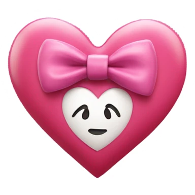 Burgengy heart with bow sticker