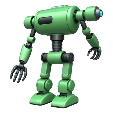 Jet-arm green, Toy Robot. sticker