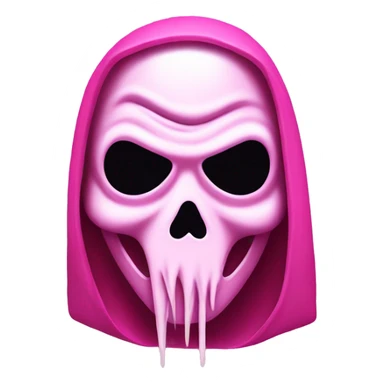 ghostface from scream scary movie in shades of pink sticker