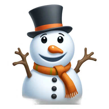 Snowman joy sticker