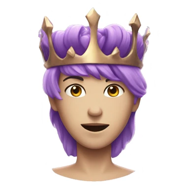purple crown aura sticker