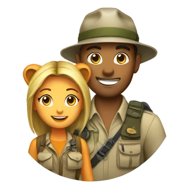 safari explorer with tiger girl sticker