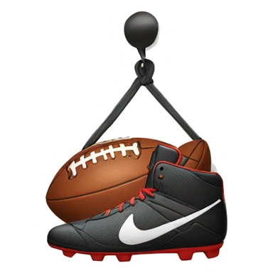 hanging one football shoes on the wall sticker