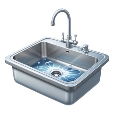 kitchen sink with water sticker