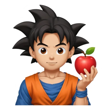 combine a fruit and goku sticker