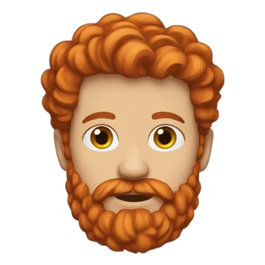 red head beard men do genius things sticker