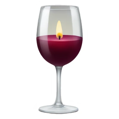 a glass of wine with candles sticker