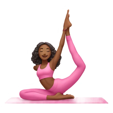 Lady in pink doing splits in yoga sticker