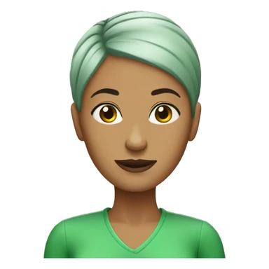 bald green women sticker