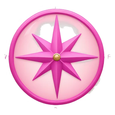 pink compass sticker