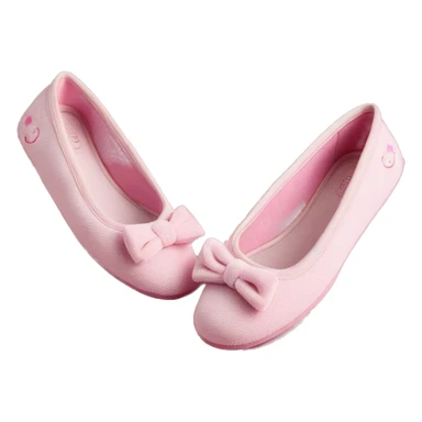 Chaussons ballerines isotoner avec noeud pour femme en tissu  sticker