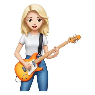 white girl who plays electic guitar sticker