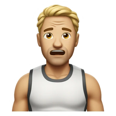 A man who run and cry  sticker